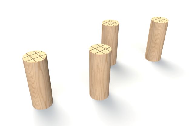 Timber 150mm Stepping Logs (Set of 4) | Trim Trail